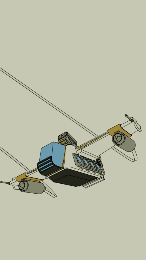 A cargo spaceship